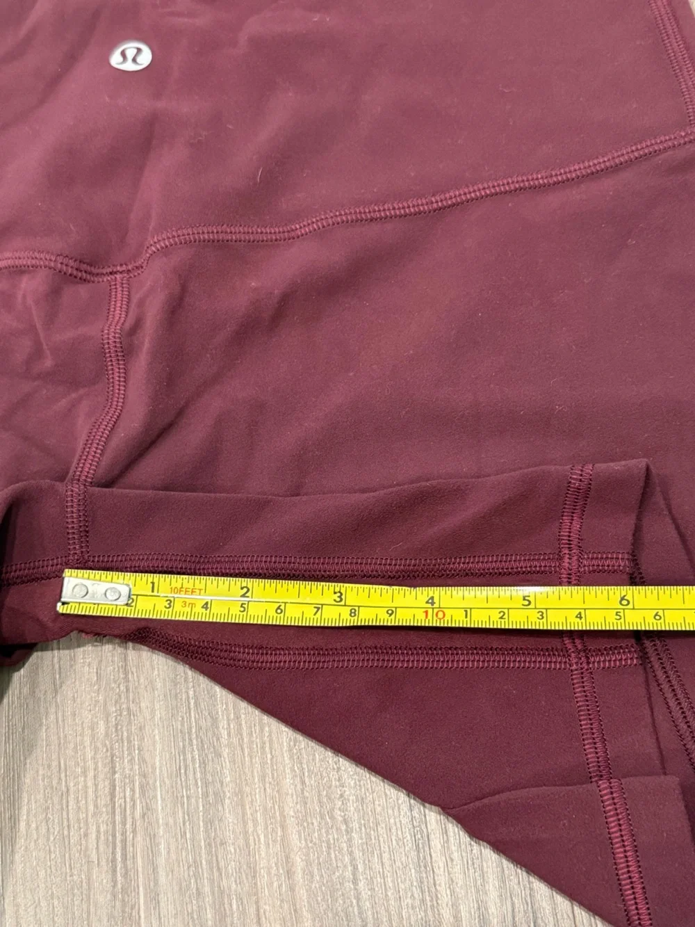 lululemon athletica Align High-Rise Garnet Bike Shorts 6” - Size 8
